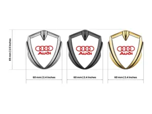Audi High End Car Logo Badges Minimal Style Drift Look